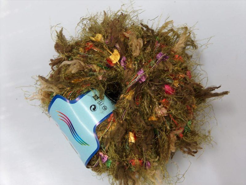 [fnt2-4460] Trawl Butterfly Lurex (Green, Rainbow)