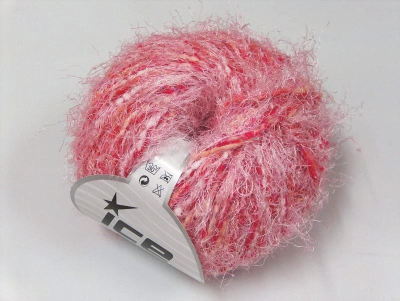 [fnt2-4685] Mix Eyelash Lurex (Pink, White)