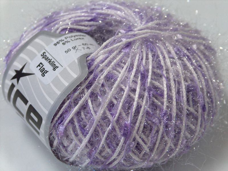 [fnt2-6354] Sparkling Flag (White, Lilac)