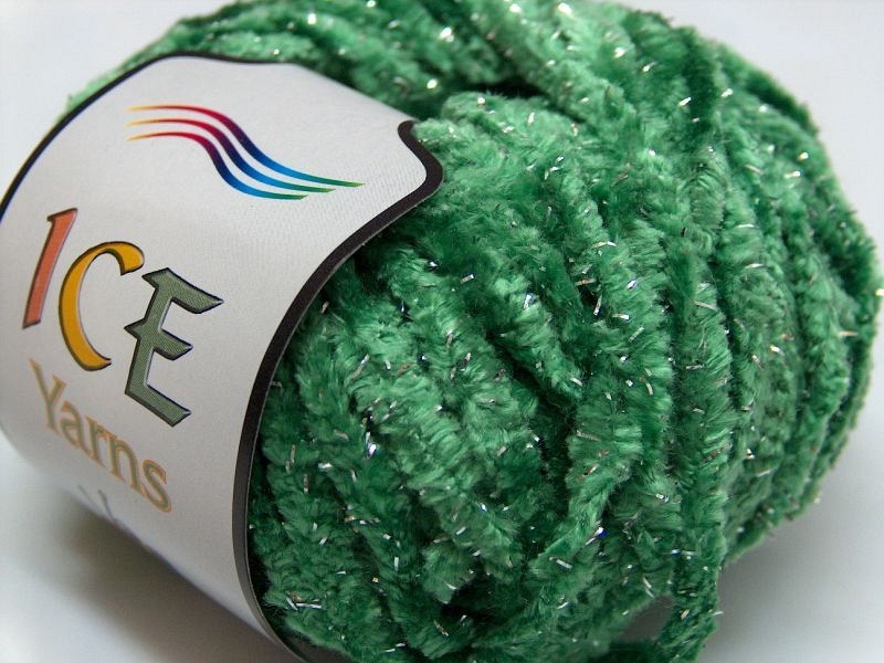 [fnt2-2956] Velvet Lurex (Green)