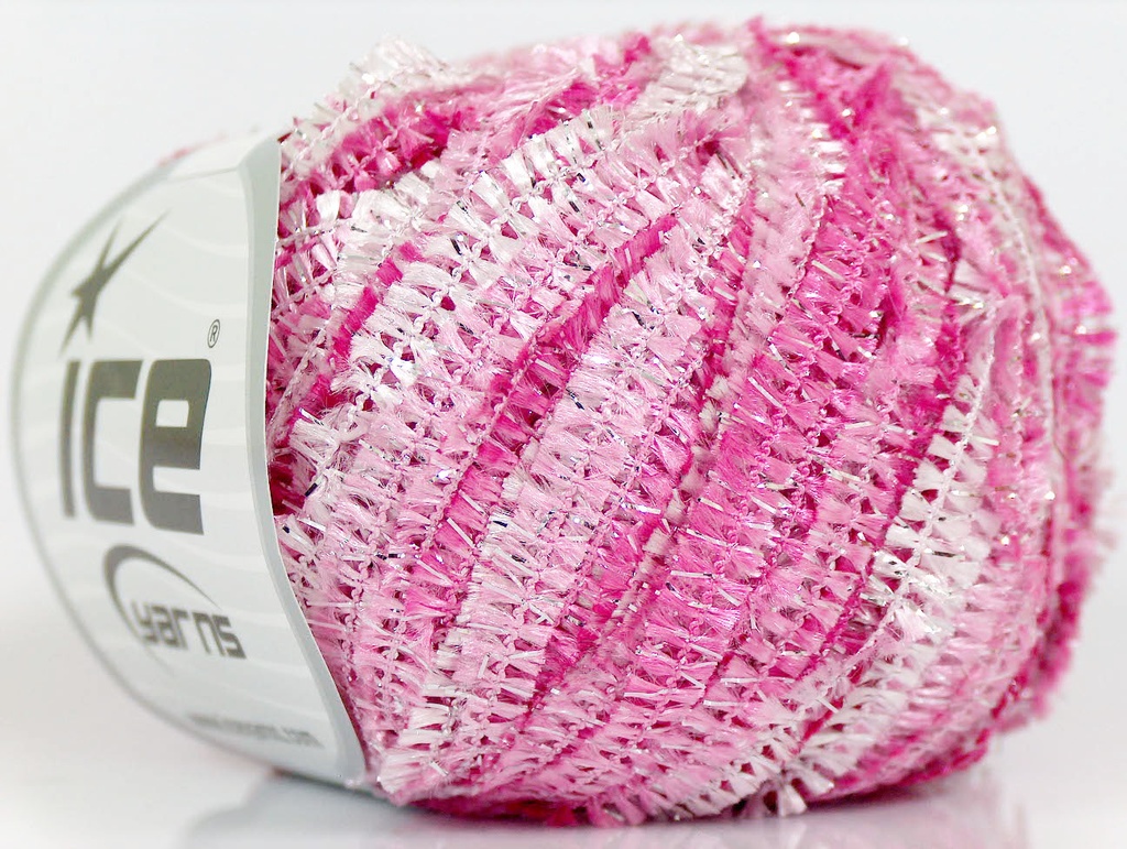 [fnt2-18394] Caterpillar Lurex (Pink Shades, Silver)