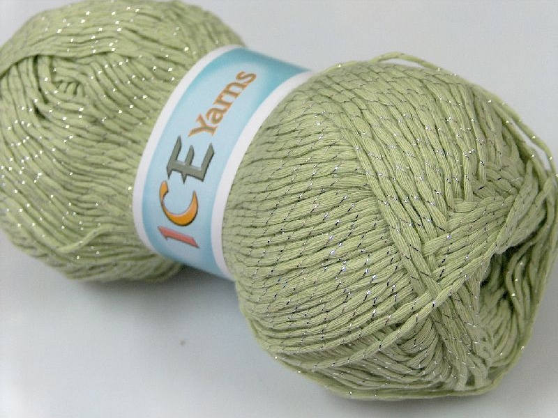 [fnt2-3312] Cotton Lurex (Apple Green)