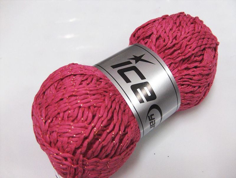 [fnt2-3308] Cotton Lurex Gold (Purple, Cream)