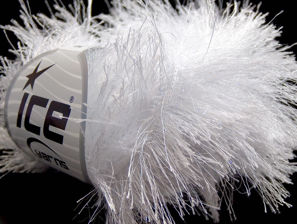 [fnt2-15023] Long Eyelash Lurex (Optical, White)