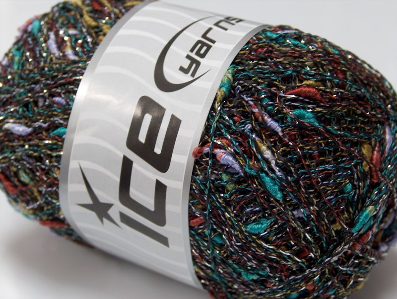 [fnt2-8908] Shrimp Lurex (Black, Green, Lilac, Brown)