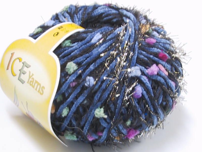 [fnt2-1176] Pompom Lurex (Blue, Rainbow)