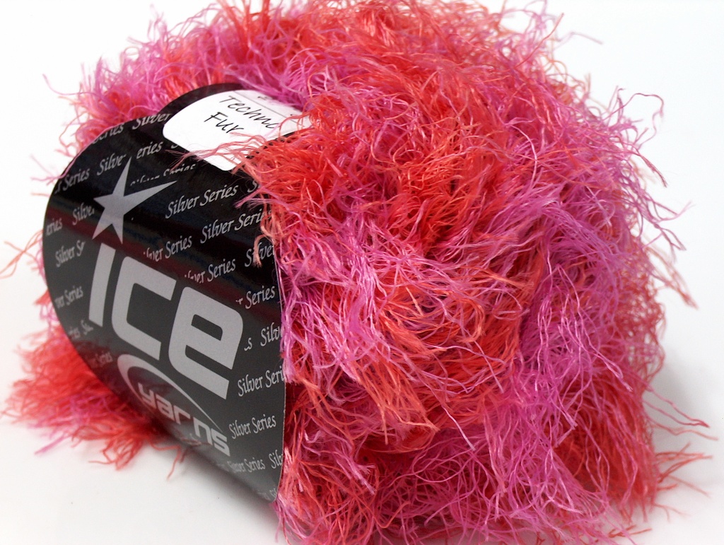 [fnt2-12149] Techno Fur (Red, Pink)