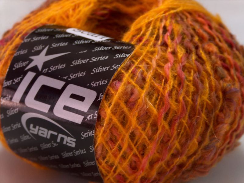 [fnt2-7275] Scarf - (Orange, Pink)