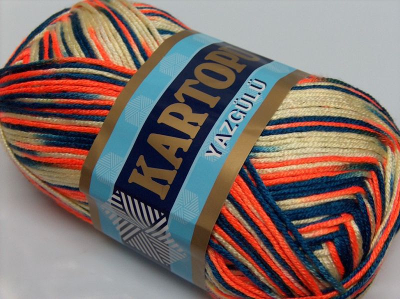 [fnt2-9444] Yazgulu (Orange, Navy, Cream)