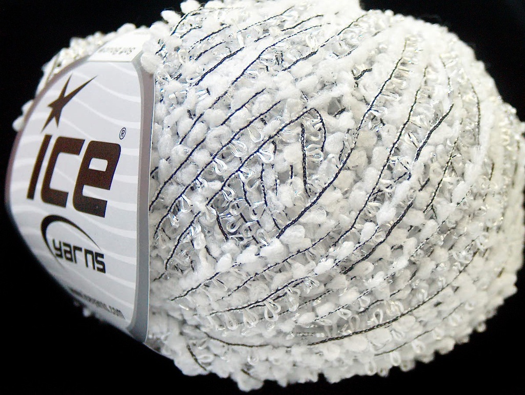 [fnt2-24169] Soft Boucle (White, Black)