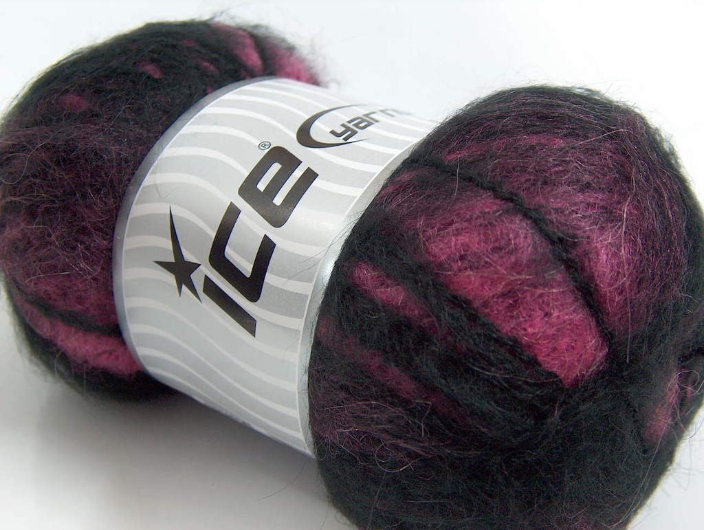 [fnt2-14108] Anna Mohair (Black, Purple)