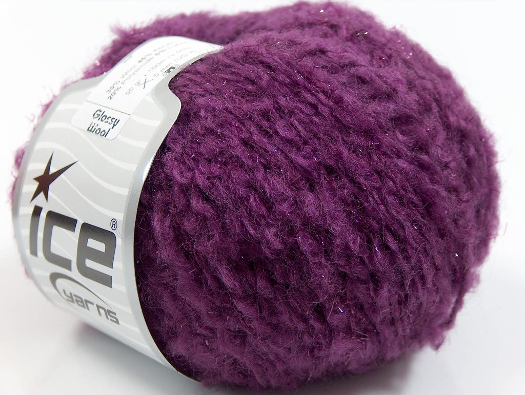 [fnt2-14449] Glossy Wool (Tyrian Purple)