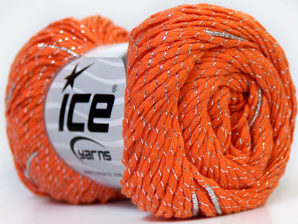 [fnt2-29555] Cotton High Metallic (Orange, Silver)