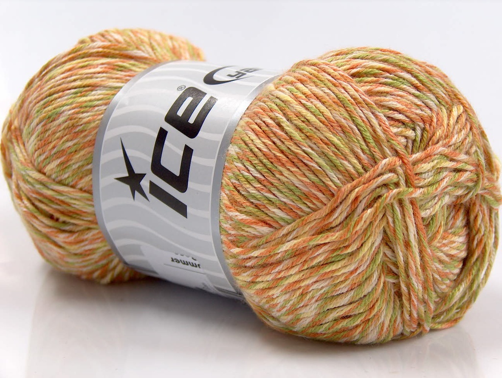 [fnt2-16018] Summer Rose_ (Green, Cream, Orange)