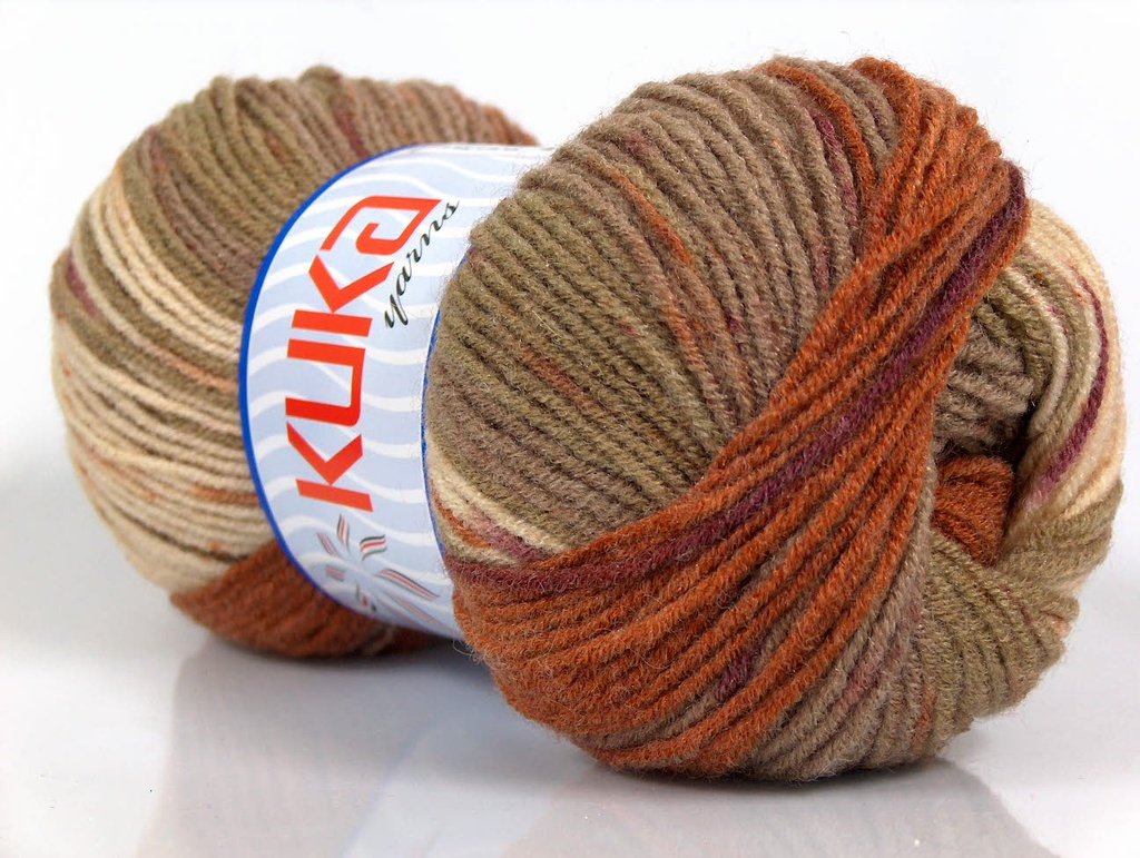 [fnt2-17406] Merino Magic (Purple, Orange, Cream, Brown)