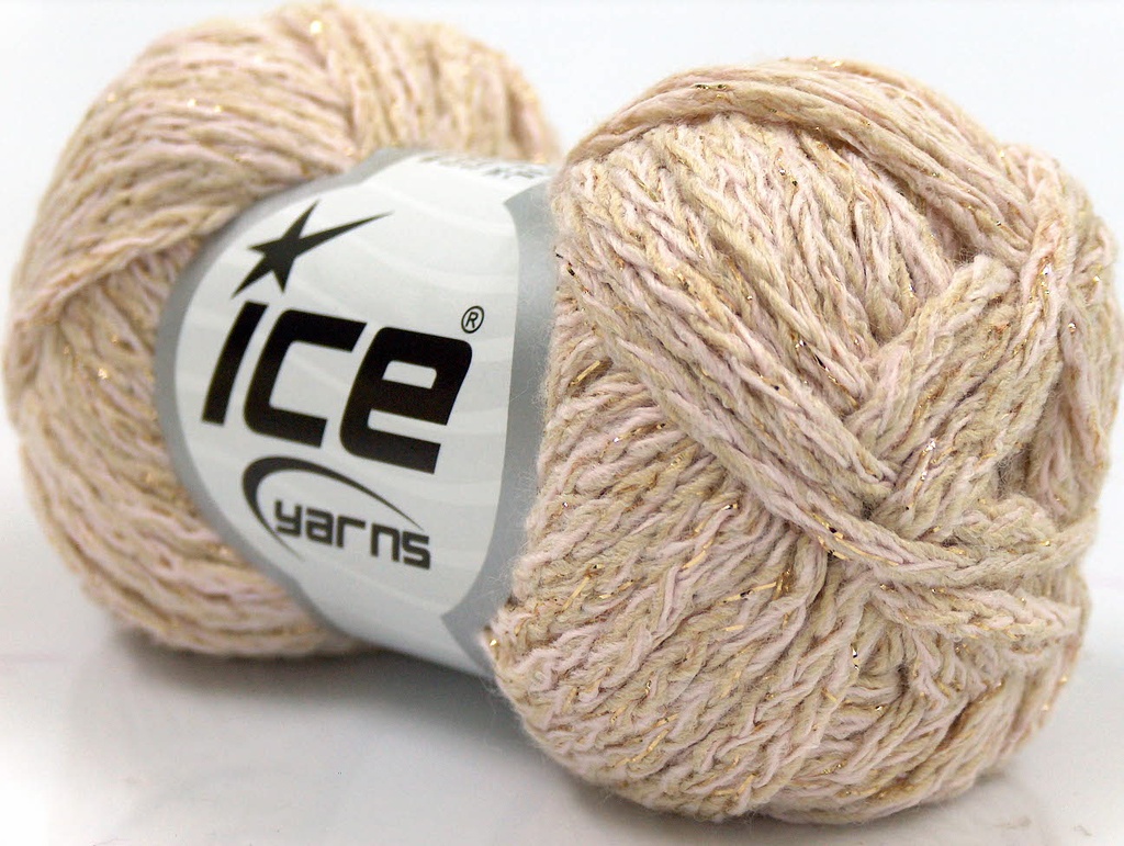 [fnt2-16997] Karmen Viscose (Dark Cream, Gold)