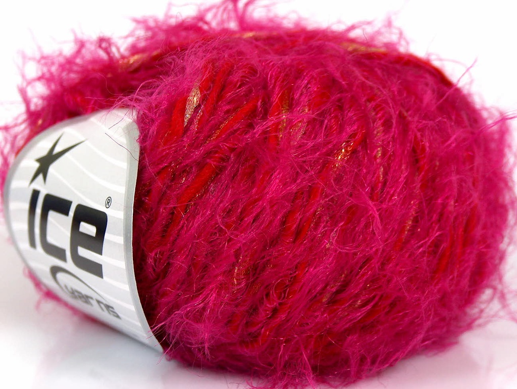 [fnt2-17296] Shine Wool Techno (Fuchsia, Red)