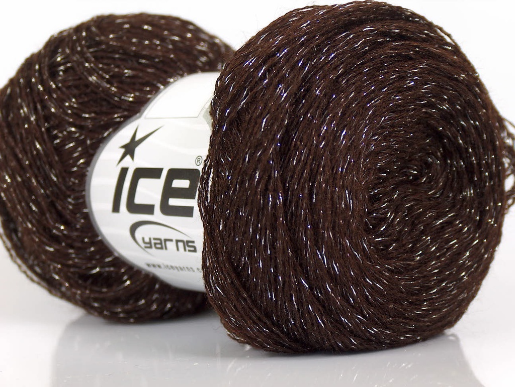 [fnt2-17680] Acryl Lurex SuperFine (Brown, Silver)