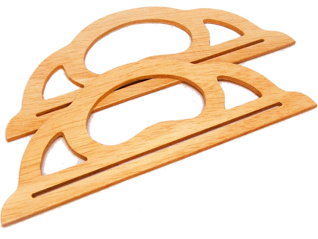 [c4733] Wooden Bag Handles