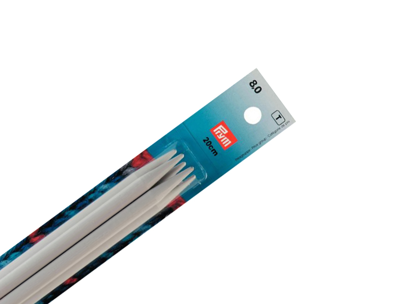 Prym Plastic Double Point Knitting Pins 20 cm