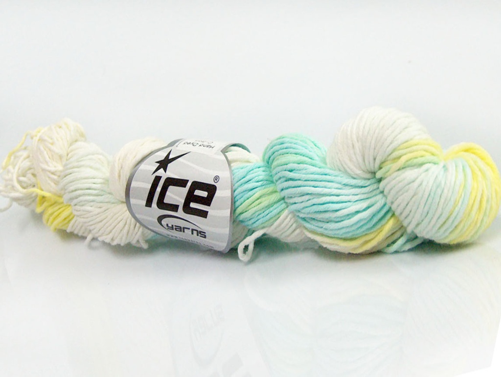 [fnt2-40344] Hand-Dyed Cotton (White, Mint Green, Yellow)