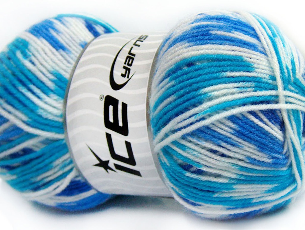 [fnt2-40194] Sugar Baby (Blue Shades, White)