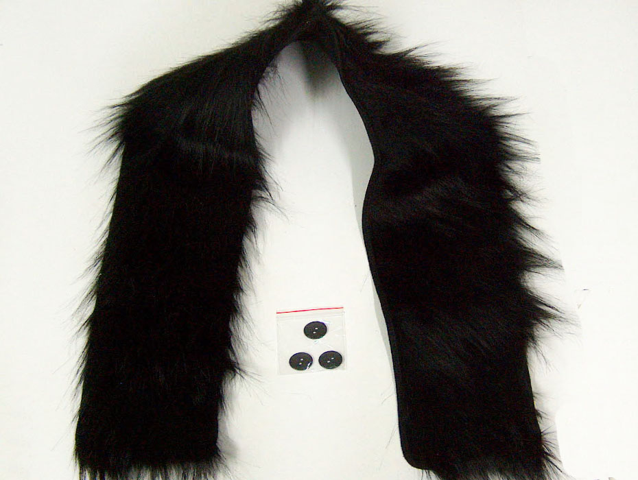 [acs-1006] Faux Fur Long Collar (Black)