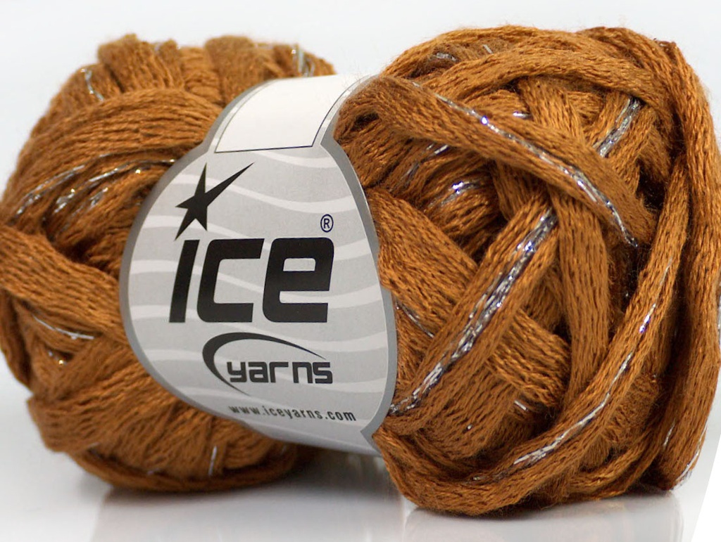 [fnt2-45178] Frilly XL (Light Brown, Silver)