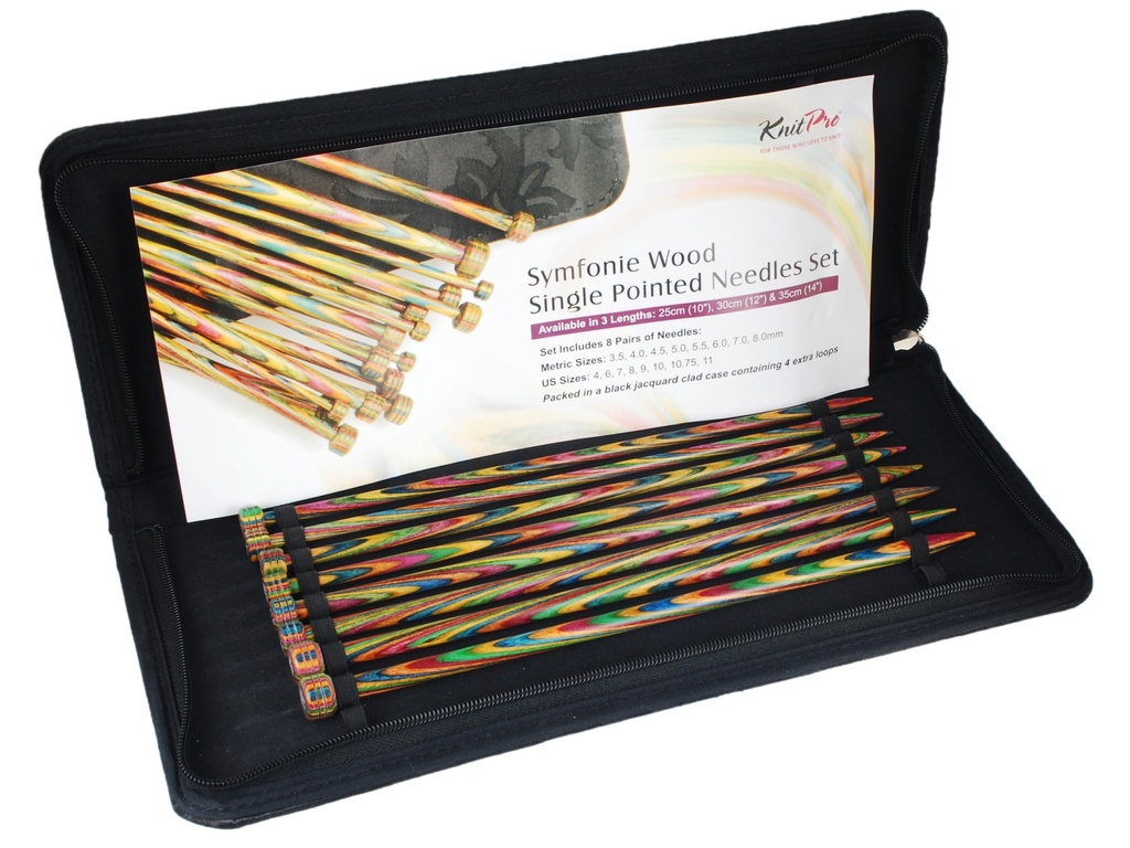 KnitPro Symfonie Wood Single Pointed Needles Set
